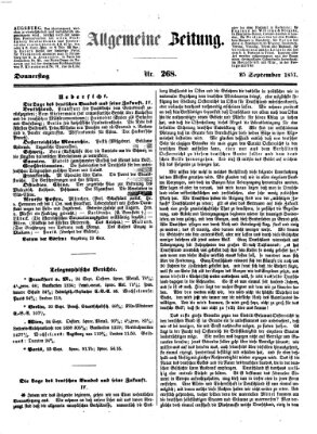 Allgemeine Zeitung Donnerstag 25. September 1851