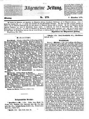 Allgemeine Zeitung Montag 6. Oktober 1851