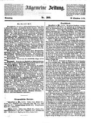 Allgemeine Zeitung Sonntag 26. Oktober 1851