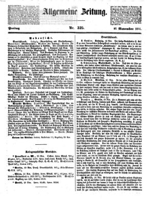 Allgemeine Zeitung Freitag 21. November 1851