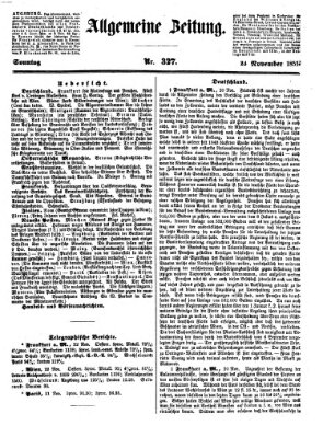 Allgemeine Zeitung Sonntag 23. November 1851