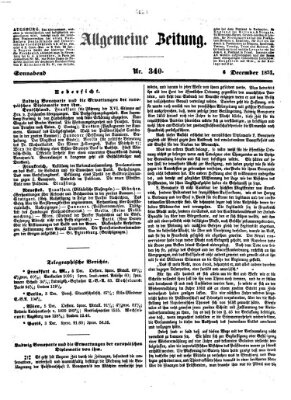 Allgemeine Zeitung Samstag 6. Dezember 1851