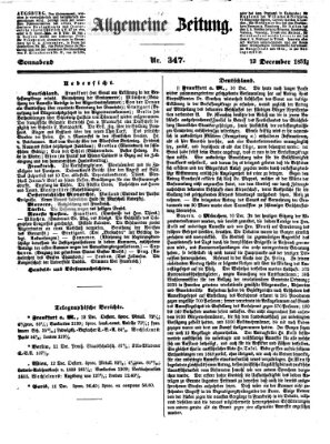 Allgemeine Zeitung Samstag 13. Dezember 1851