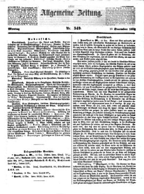 Allgemeine Zeitung Montag 15. Dezember 1851