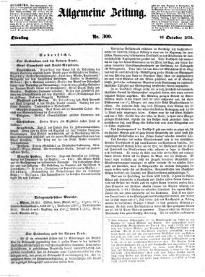 Allgemeine Zeitung Dienstag 26. Oktober 1852