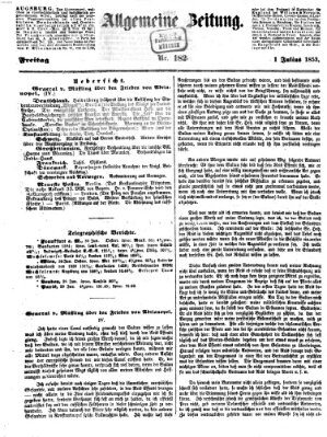 Allgemeine Zeitung Freitag 1. Juli 1853