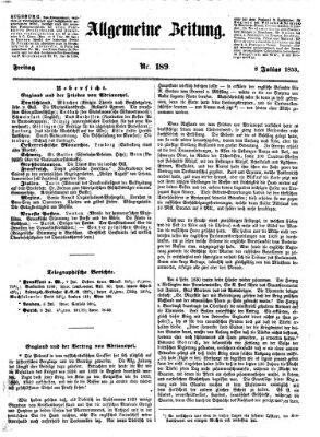 Allgemeine Zeitung Freitag 8. Juli 1853