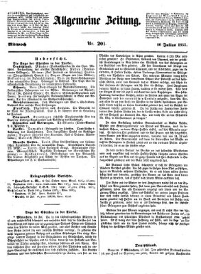 Allgemeine Zeitung Mittwoch 20. Juli 1853