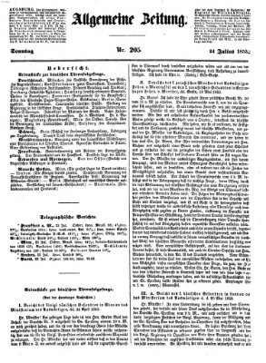 Allgemeine Zeitung Sonntag 24. Juli 1853