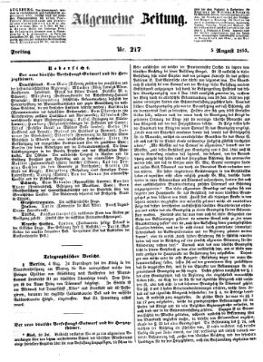 Allgemeine Zeitung Freitag 5. August 1853