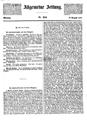 Allgemeine Zeitung Montag 22. August 1853