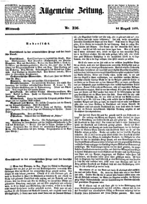 Allgemeine Zeitung Mittwoch 24. August 1853