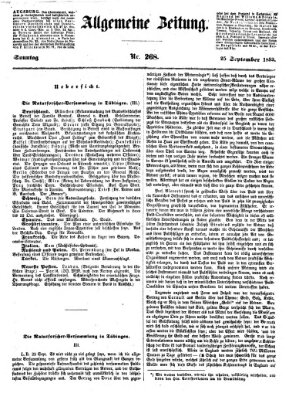 Allgemeine Zeitung Sonntag 25. September 1853