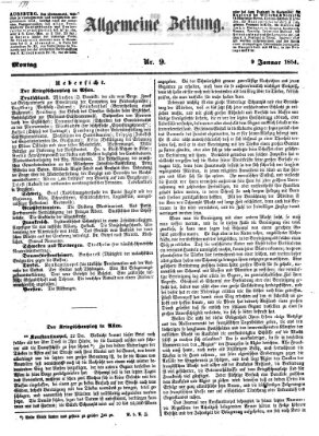 Allgemeine Zeitung Montag 9. Januar 1854