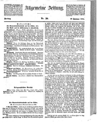 Allgemeine Zeitung Freitag 20. Januar 1854