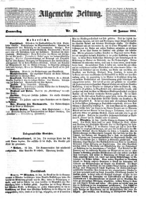 Allgemeine Zeitung Donnerstag 26. Januar 1854