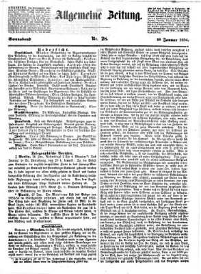 Allgemeine Zeitung Samstag 28. Januar 1854