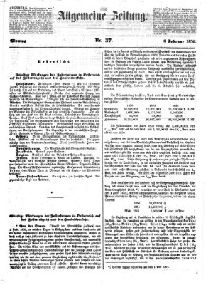 Allgemeine Zeitung Montag 6. Februar 1854