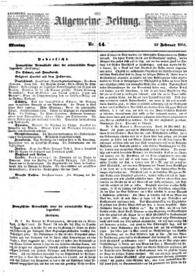 Allgemeine Zeitung Montag 13. Februar 1854