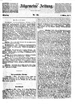 Allgemeine Zeitung Montag 6. März 1854