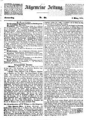 Allgemeine Zeitung Donnerstag 9. März 1854