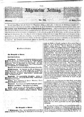 Allgemeine Zeitung Montag 13. März 1854