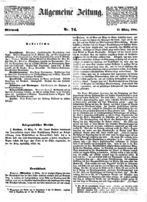 Allgemeine Zeitung Mittwoch 15. März 1854