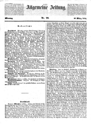 Allgemeine Zeitung Montag 20. März 1854