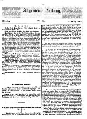 Allgemeine Zeitung Dienstag 21. März 1854