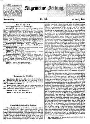 Allgemeine Zeitung Donnerstag 23. März 1854