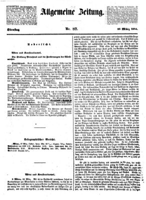 Allgemeine Zeitung Dienstag 28. März 1854