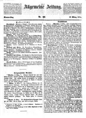 Allgemeine Zeitung Donnerstag 30. März 1854