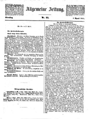 Allgemeine Zeitung Dienstag 3. April 1855