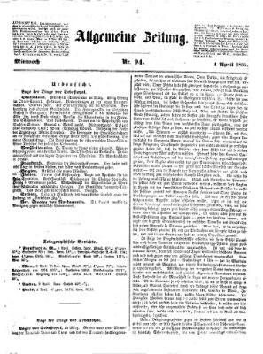 Allgemeine Zeitung Mittwoch 4. April 1855