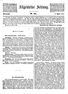 Allgemeine Zeitung Mittwoch 11. April 1855