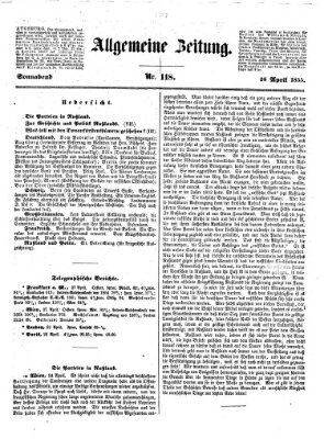 Allgemeine Zeitung Samstag 28. April 1855