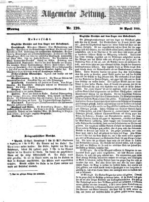 Allgemeine Zeitung Montag 30. April 1855