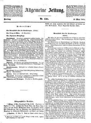 Allgemeine Zeitung Freitag 18. Mai 1855