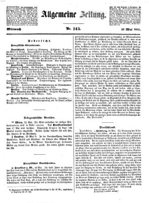 Allgemeine Zeitung Mittwoch 23. Mai 1855