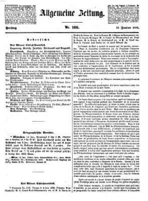 Allgemeine Zeitung Freitag 15. Juni 1855