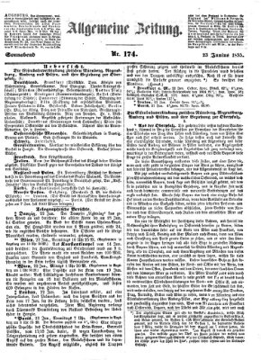 Allgemeine Zeitung Samstag 23. Juni 1855