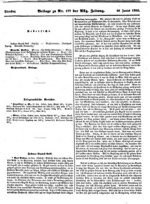 Allgemeine Zeitung Dienstag 26. Juni 1855