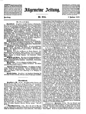 Allgemeine Zeitung Freitag 3. Juli 1857