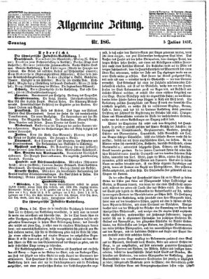 Allgemeine Zeitung Sonntag 5. Juli 1857