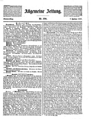 Allgemeine Zeitung Donnerstag 9. Juli 1857