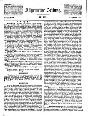 Allgemeine Zeitung Samstag 11. Juli 1857