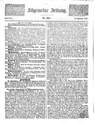 Allgemeine Zeitung Freitag 24. Juli 1857