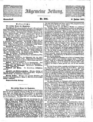 Allgemeine Zeitung Samstag 25. Juli 1857