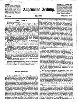 Allgemeine Zeitung Montag 27. Juli 1857