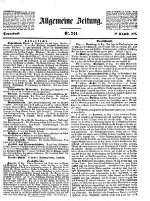 Allgemeine Zeitung Samstag 29. August 1857